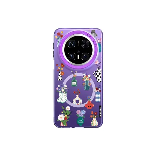 Marsfield Acrylic Material Soft Edge Magnetic Artistic Vase Phone Cases Compatibility Huawei Mate 70/60/50 Pro