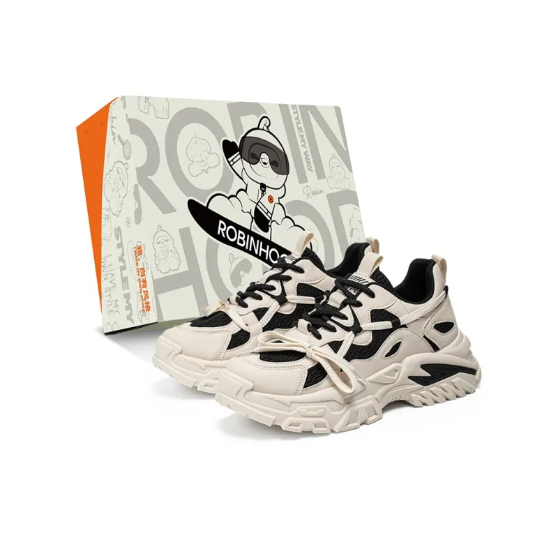 ROBINHOOD Cushioning, Slip Resistant, Abrasion Resistant, Coverage, Support Low Top Chunky Sneakers Men's-6