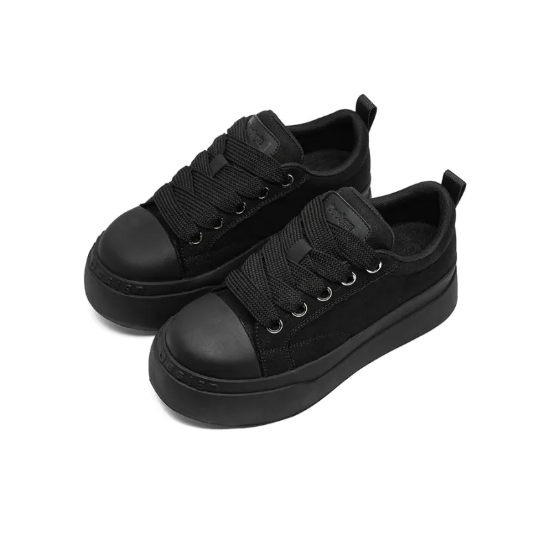 ESTEE GEEA Coverage Slip Resistant, Abrasion Resistant, Height Increasing Low Top Skateboard Shoes Unisex Black-1