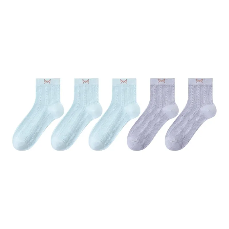 MIIOW Mid Calf Socks Women's 5 Pack-25