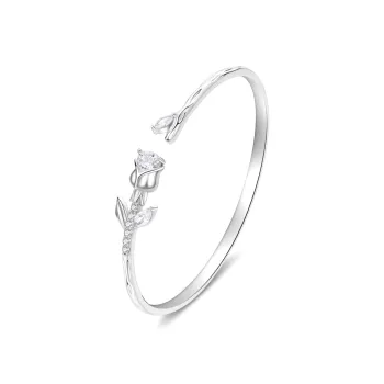 Lao Feng Xiang S925 Silver Bangles Women's