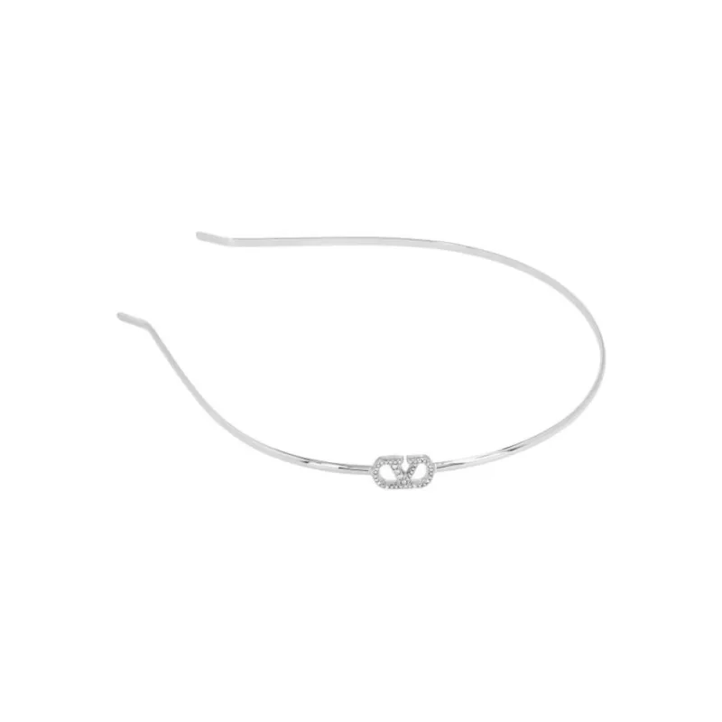 VERSACE Brass Headbands Unisex Silver-2