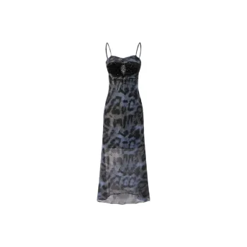 YGPRW Slip Dresses Women's Leopard Print