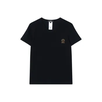 VERSACE Short Sleeved V Neck T Shirt