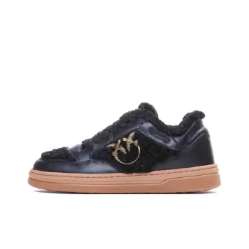 PINKO Love Birds Plaque Laminated Sneakers Women's
