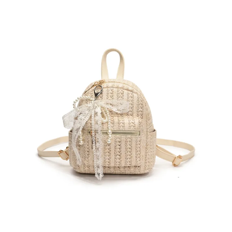 DCLOUD PU Backpack Women's Ecru/Khaki-0