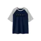 Navy Blue & White Heather Gray