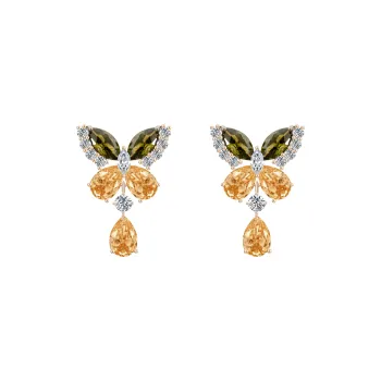 KEYS VIA Copper Alloy Stud Earrings Women's