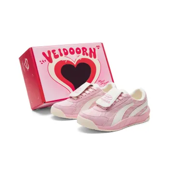 VEIDOORN Anti Slip Wear Resistant Low Top Casual Shoes Women's Pink White