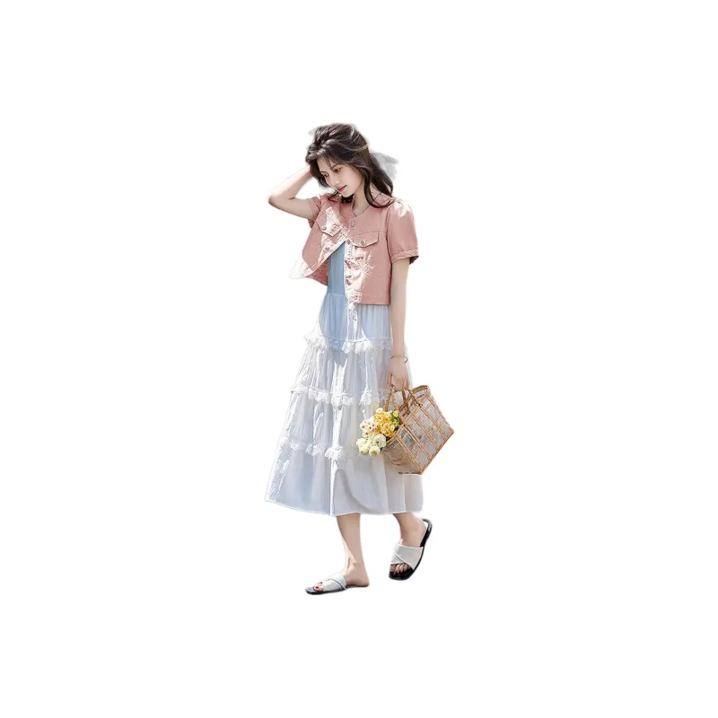 Still quiet Two Piece Skirt Sets Women's-6