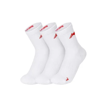 LiNing Mid Calf Socks Unisex Multi double Loading White Red