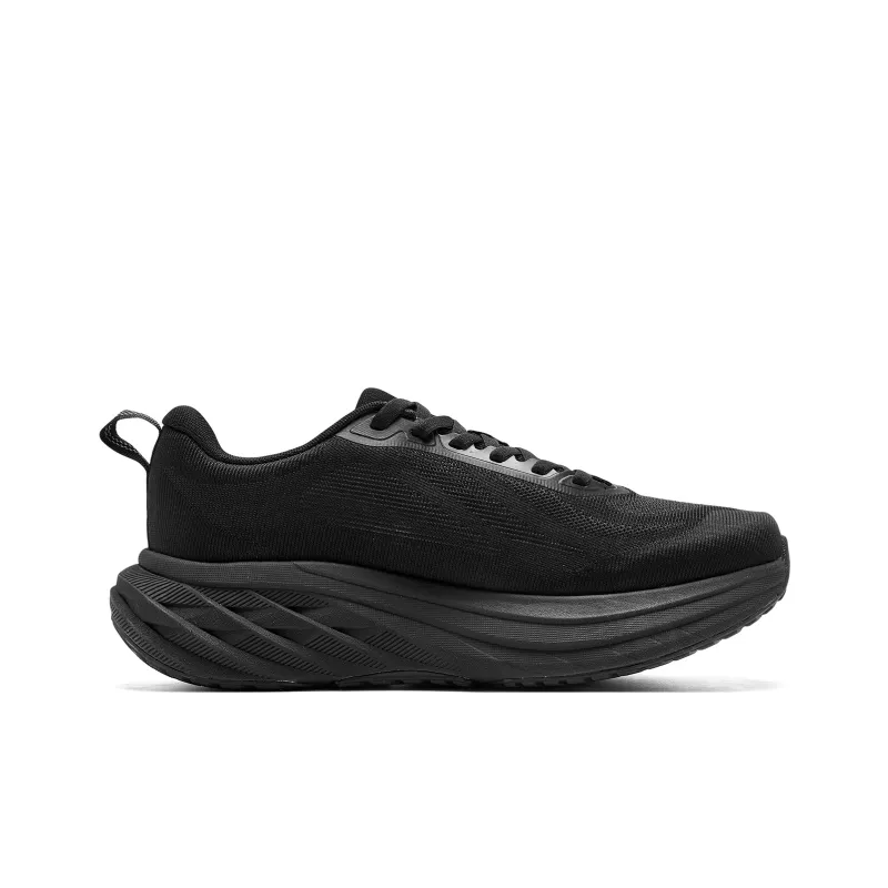 QIAODAN Cushioning, Slip Resistant, And Abrasion Resistant Low Top Casual Running Shoes Men's Black Gray-1