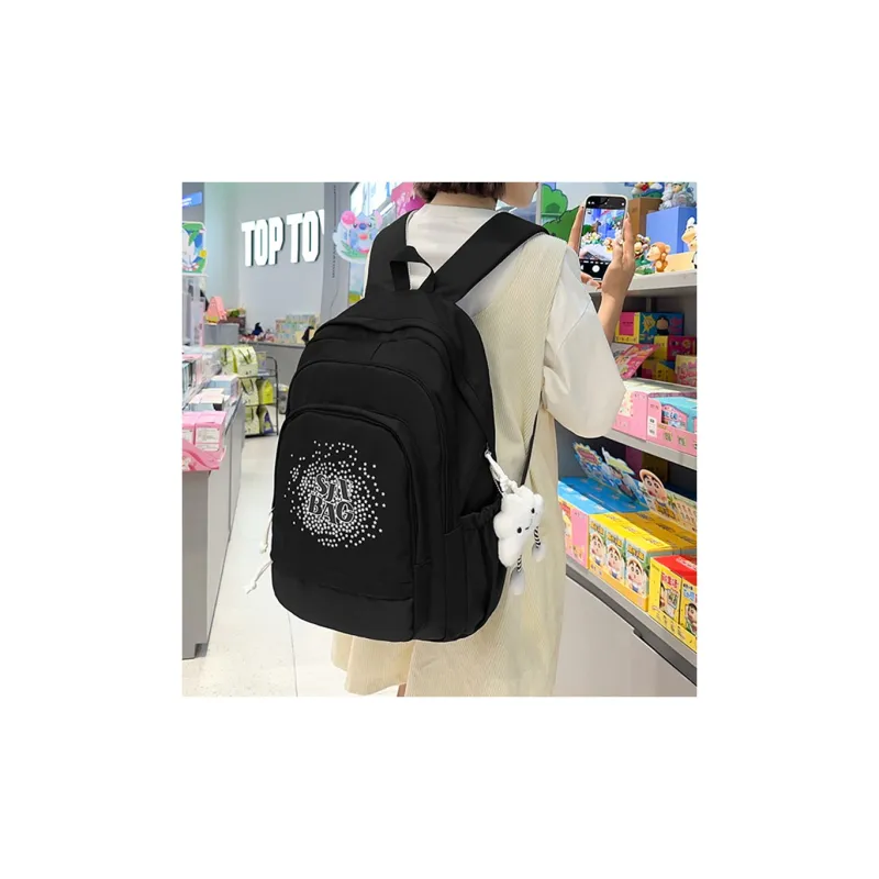 H YXIANG Nylon Backpack Regular Unisex Multicolor-1