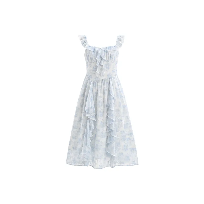 SNBL Slip Dresses Women's Blue-0
