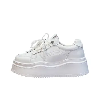 Help Abrasion Resistant Low Top Skateboard Shoes Women's White