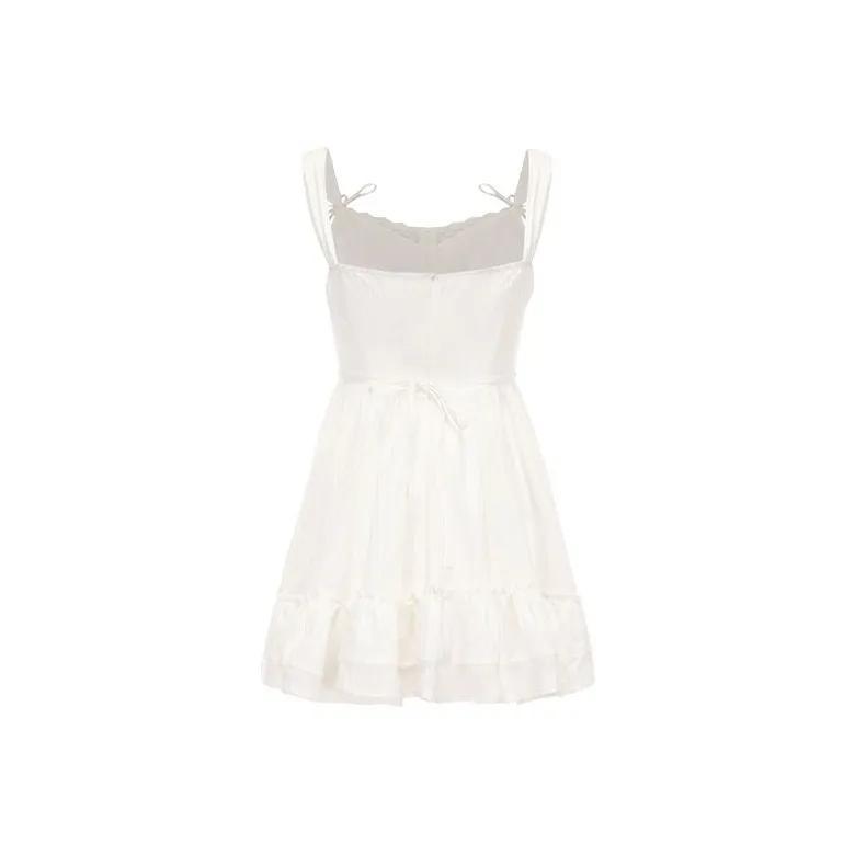 DOSOHEB Slip Dresses Women's White-1