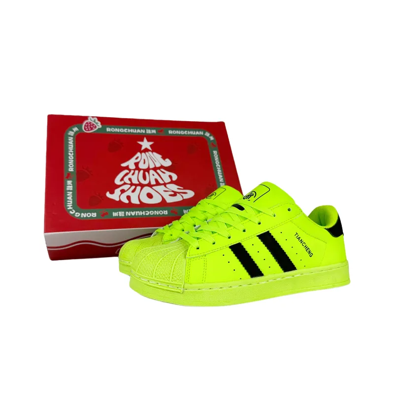 Rongchuan Low Top Skateboard Shoes Unisex Neon Green-0