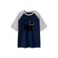 Navy Blue & White Heather Gray