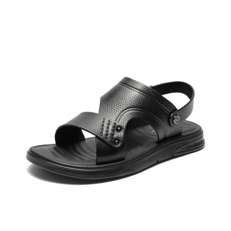 BELLE Beach Sandals Men Brown, Black-7