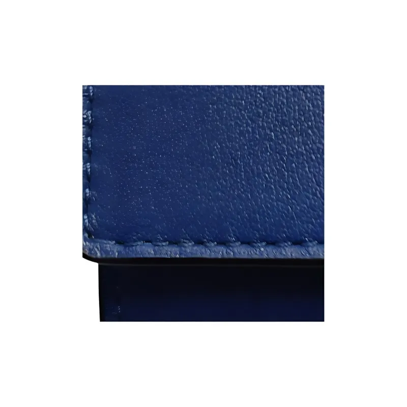 COACH Accordion Zip Smooth Finish Leather Card Holder, Wallet Women's Royal Blue-3