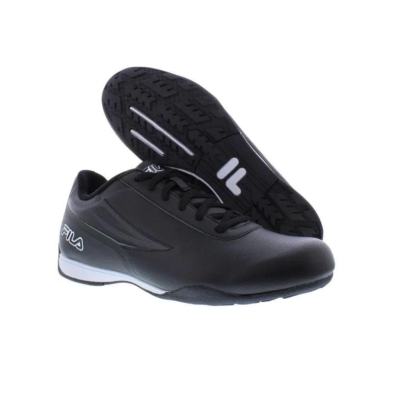 FILA Cushioning, Wear Resistant Low Top Casual Shoes Men's Black-3