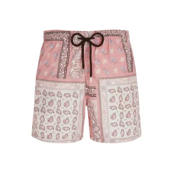 BAPE BLACK X Vilebrequin Bandana Print Swiming Shorts
