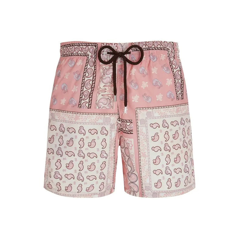 BAPE BLACK X Vilebrequin Bandana Print Swiming Shorts-0