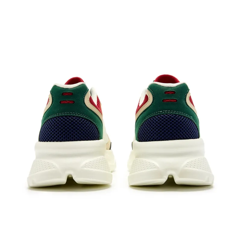 QIAODAN Anti Slip Wear Resistant Low Top Casual Shoes Men's White Green-5