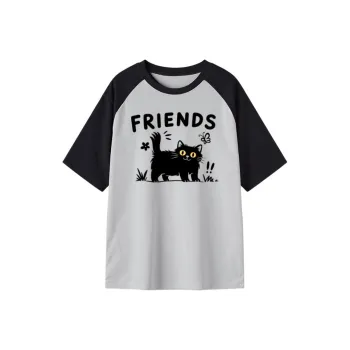 FAIRWHALE Drop Shoulder Sleeve T Shirt Women's