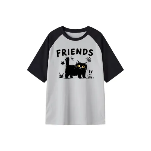 FAIRWHALE Drop Shoulder Sleeve T Shirt Women's