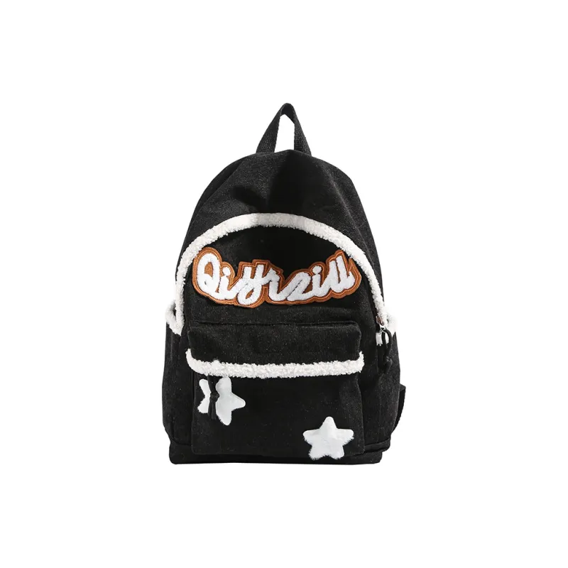 SURELAPTOP Fabric Backpack Regular Women's Black/Coffee-0
