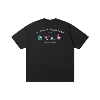 LESS BEARS Drop Shoulder Sleeve T Shirt Women's