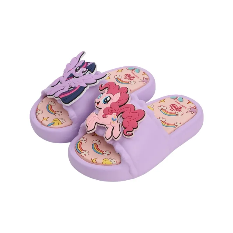 Thin Strips x MY LITTLE PONY Sandal Slippers Milk White+Light Pink Base-15