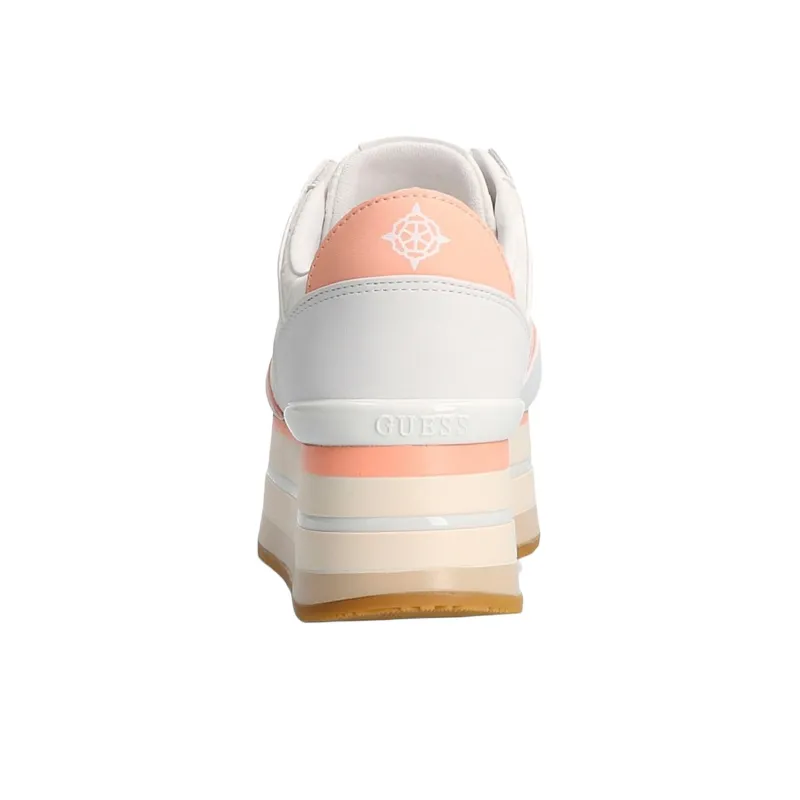 GUESS Abrasion Resistant Low Top Skateboard Shoes Women's White Pink-3