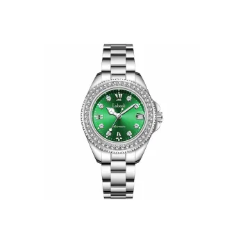 Labaoli Mechanical Movement Steel Strap Watch Unisex Green Dial