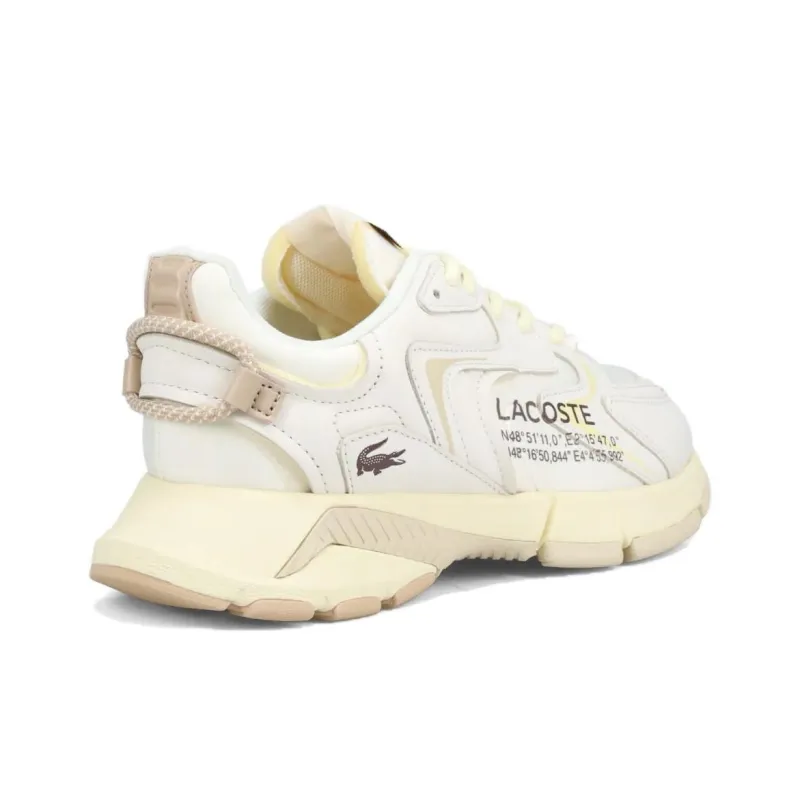 LACOSTE L003 Neo Cushioning, Wear Resistant Low Top Running Shoes Men's Ecru-3