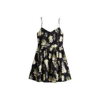 H&M Slip Dresses Women's Black/Floral