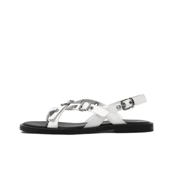 CAMEIDO One Strap Sandals Women's Ecru
