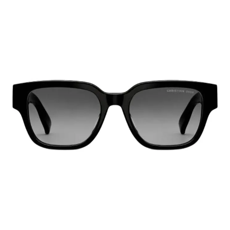 DIOR Acetate Metal Square Sunglasses Unisex Black-1