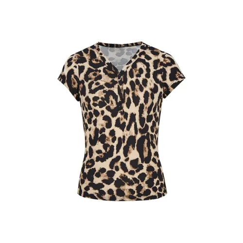 Garbege T Shirts Women's Leopard Print