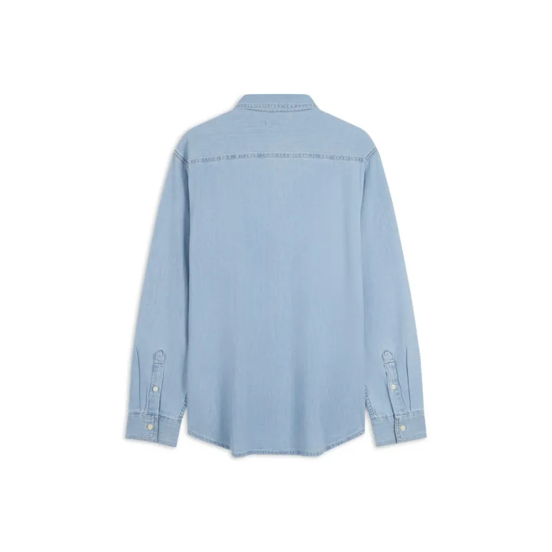 Calvin Klein Shirts Men N85 Denim Light Blue-1