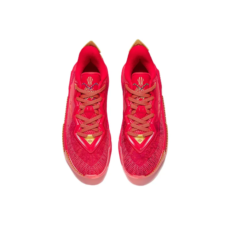 Anta KAI 2 Cushioning, Abrasion Resistant, And Resilient Properties Low Top Basketball Shoes Men's Red Gold-3