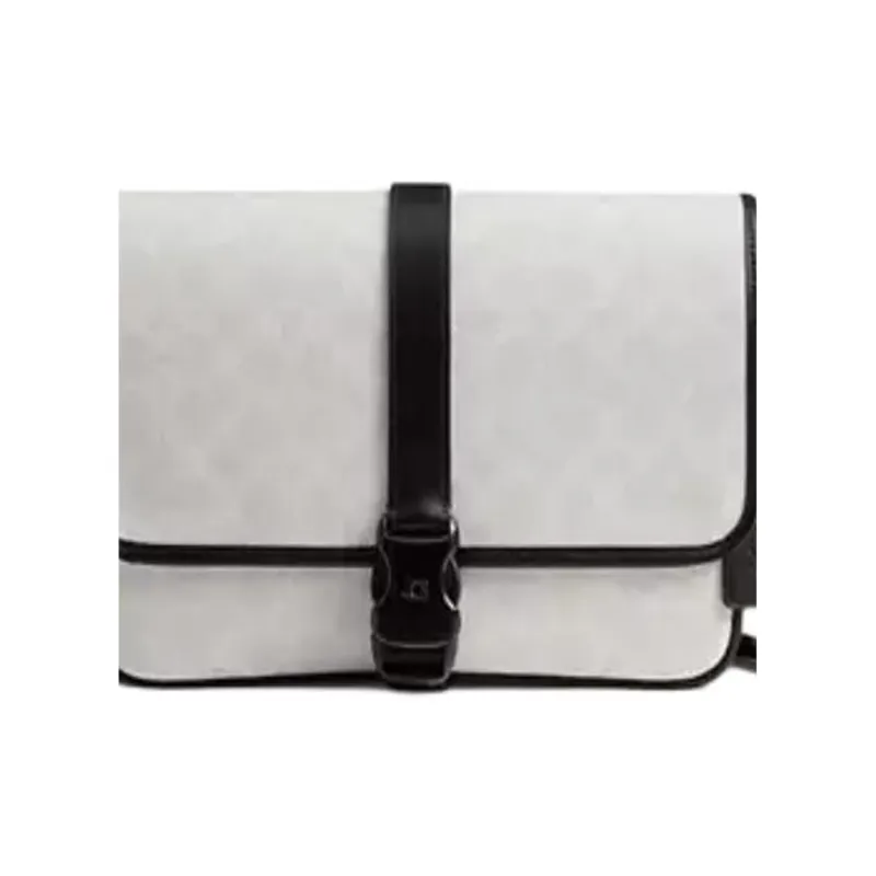 COACH League Artificial Leather With Cow Leather Crossbody Bag, Shoulder Bag Tubas Men's White & Black-3