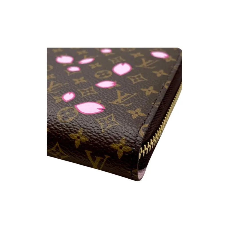 LOUIS VUITTON X Takashi Murakami Zippy Wallet Sakura Brown-2