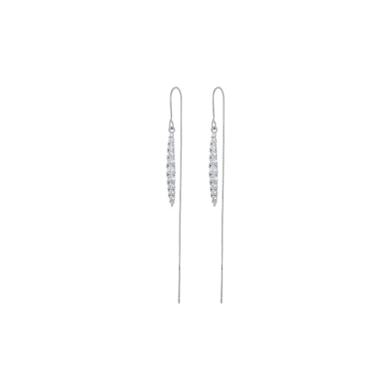 MISS XIA JWY Silver Plated Copper Drop Earrings Women's-0