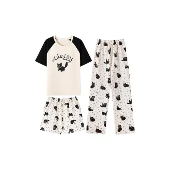XIAFENYAN Pajama Set Women's Apricot