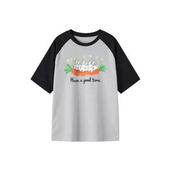FAIRWHALE Drop Shoulder Sleeve T Shirt Women's