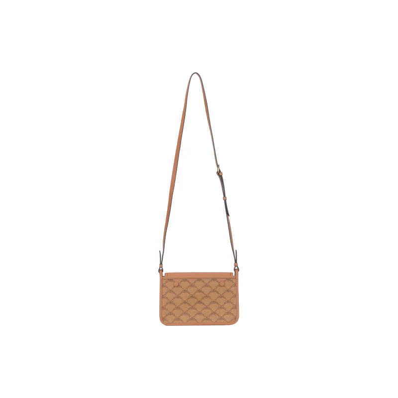 MCM Coated Canvas Cow Leather Patchwork Shoulder Bag Crossbody Bag Women's Cognac-2