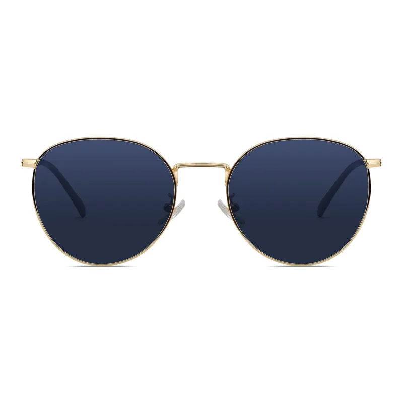 VEGOOS Metal Round Sunglasses Unisex-1