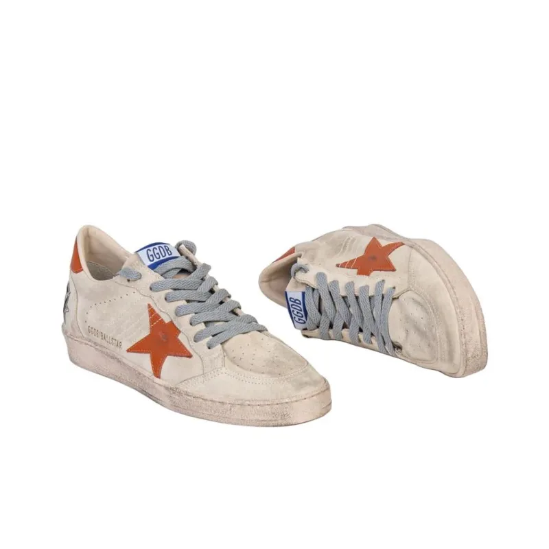 Golden Goose Ball Star Low Top Skateboard Shoes Men's Beige-2